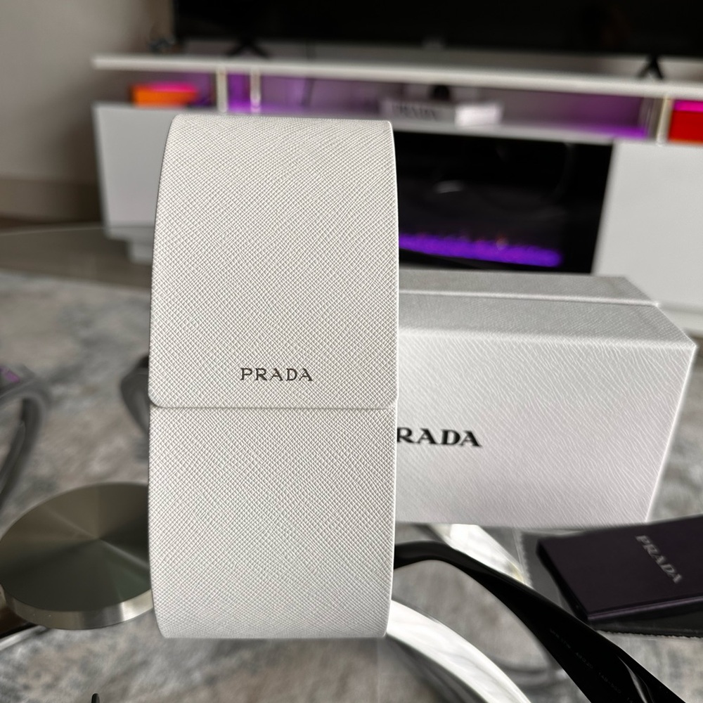 Prada Angular Black Sunglasses PERFECT CONDITION worn maybe twice - Picture 15 of 16